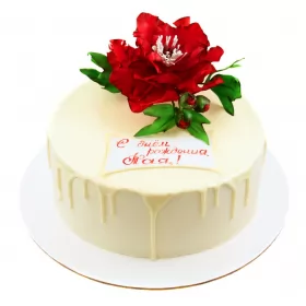 Красный кремовый торт на заказ в Москве от ЛавТортики